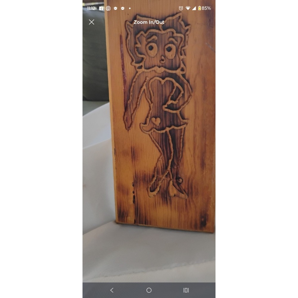 12 Inch Wooden Betty Boop Engraved Cutting Board